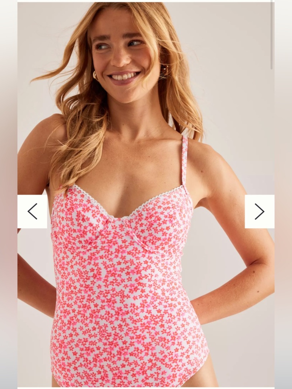 Kulani Kinis Decorative Underwire Cheeky One-Piece Floral size Large - Picture 3 of 11